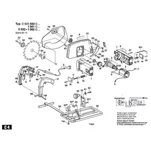 Запчасти для ручной циркулярной пилы Bosch 220 V 0601560003