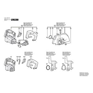 Запчасти для ручной циркуляной пилы Bosch GKS 65 230 V 0601568003, деталировка 2