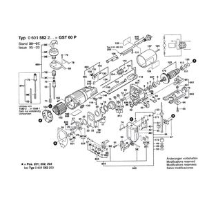 Запчасти для электролобзика Bosch GST 60 P 220 V 0601582203