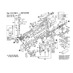 Запчасти для электролобзика Bosch GST 60 PAE 220 V 0601582903