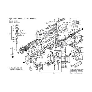 Запчасти для электролобзика Bosch GST 85 PAE 230 V 0601584803