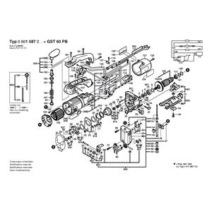 Запчасти для электролобзика Bosch GST 60 PB 230 V 0601587203