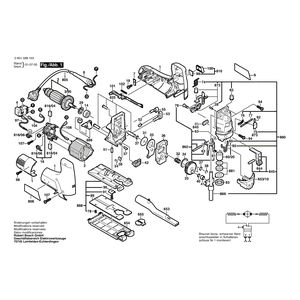 Запчасти для электролобзика Bosch GST 100 230 V 0601588060, деталировка 1