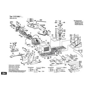 Запчасти для рубанка Bosch 220 V 0601590103, деталировка 1