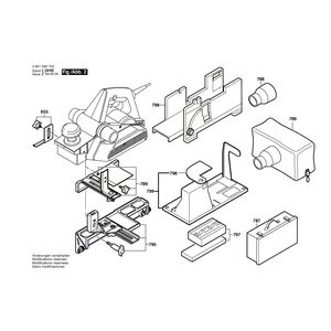 Запчасти для рубанка Bosch GHO 31-82 230 V 0601593103, деталировка 2