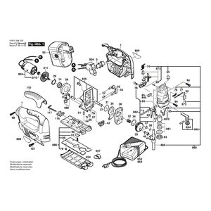 Запчасти для аккумуляторной лобзиковой пилы Bosch GST 24 V 24 V 0601598220, деталировка 1