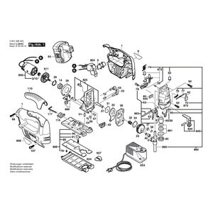 Запчасти для аккумуляторной лобзиковой пилы Bosch GST 14,4 V 14.4 V 0601598420, деталировка 1