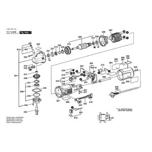 Запчасти для универсальной фрезы Bosch GUF 4-22 A 220 V 0601607103, деталировка 1