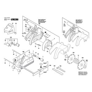 Запчасти для шлицефрезерной машины Bosch GNF 20 CA 230 V 0601612503, деталировка 2