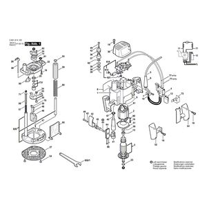 Запчасти для вертикальной фрезерной машины Bosch GOF 900 230 V 0601614103, деталировка 1