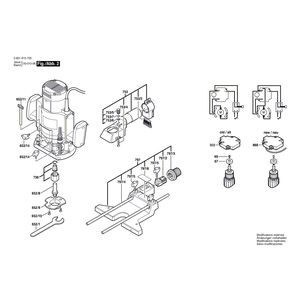 Запчасти для вертикальной фрезерной машины Bosch GOF 1700 ACE 220 V 0601615703, деталировка 2