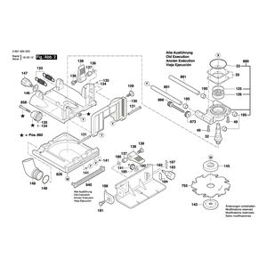 Запчасти для плоскодюбельной машины Bosch GFF 22 A 230 V 0601620003, деталировка 2