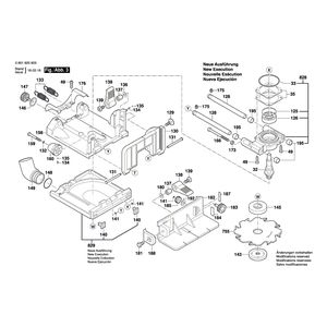 Запчасти для плоскодюбельной машины Bosch GFF 22 A 230 V 0601620063, деталировка 3