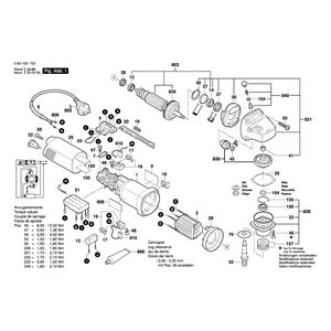Запчасти для шлицефрезерной машины Bosch GNF 35 CA 230 V 0601621703, деталировка 1