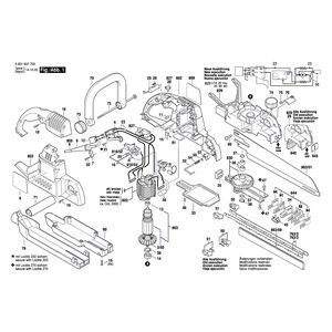 Запчасти для ножовки Bosch GFZ 16-35 AC 230 V 0601637703, деталировка 1