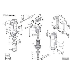 Запчасти для ротационного резака Bosch ROTOCUT 230 V 0601638103, деталировка 1