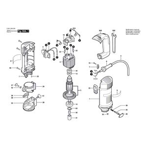 Запчасти для вертикальной фрезерной машины Bosch ROTOCUT PLUS 230 V 0601638303, деталировка 1