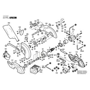 Запчасти для торцевочной пилы Bosch GKG 24 V 24 V 0601663803