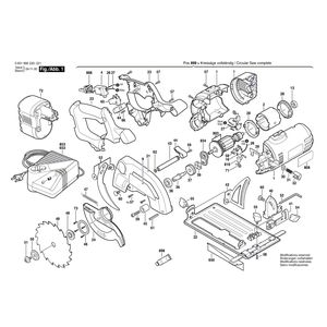 Запчасти для аккумуляторной циркулярной пилы Bosch GKS 24 V 24 V 0601666220