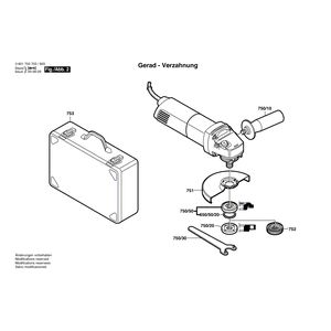 Запчасти для угловой шлифмашины Bosch GWS 10-125 CE 230 V 0601703903, деталировка 2