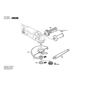 Запчасти для угловой шлифмашины Bosch GWS 26-180 JB 230 V 0601855903, деталировка 2