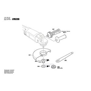 Запчасти для угловой шлифмашины Bosch GWS 26-230 H 230 V 0601856493, деталировка 2