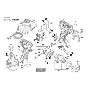 Запчасти для аккумуляторного импульсного гайковерта Bosch GDR 9,6 V 9.6 V 0601909621