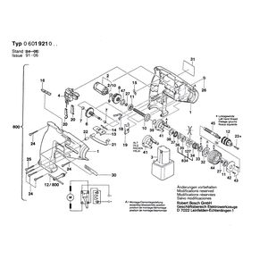 Запчасти для аккумуляторного шуруповерта Bosch GBR 7,2 V 7.2 V 0601921003, деталировка 1