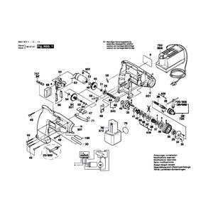 Запчасти для аккумуляторного шуруповерта Bosch GSR 7,2 V 7.2 V 0601921303, деталировка 1