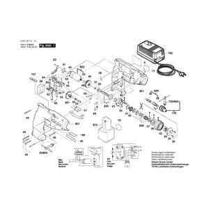 Запчасти для аккумуляторного шуруповерта Bosch GSR 7,2 VE 7.2 V 0601921666, деталировка 1