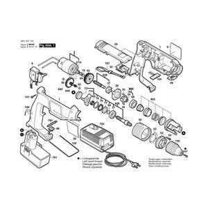 Запчасти для аккумуляторной ударной дрели Bosch GSB 9,6 VES-2 9.6 V 0601937766, деталировка 1