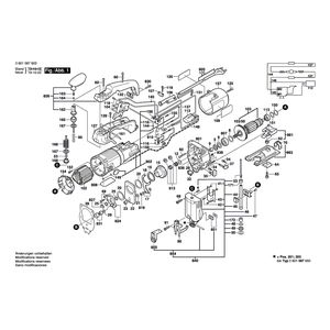 Запчасти для электролобзика Bosch GST 2000 230 V 0601997580, деталировка 1