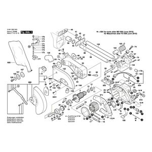 Запчасти для торцевочной пилы Bosch GCM 10 S 230 V 0601B20503