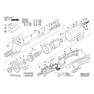 Запчасти для прямой шлифовальной машины Bosch HGS 65/32 200 V 0602208434
