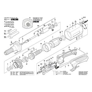 Запчасти для прямой шлифовальной машины Bosch HGS 65/50 200 V 0602209434