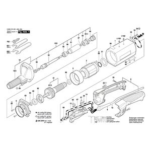 Запчасти для прямой шлифовальной машины Bosch HGS 65/50 200 V 0602210434