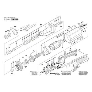 Запчасти для прямой шлифовальной машины Bosch 0602211534, деталировка 1