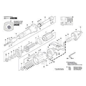 Запчасти для прямой шлифовальной машины Bosch 265 V 0602228361