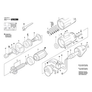 Запчасти для прямой шлифовальной машины Bosch 135 V 0602229104