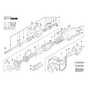 Запчасти для прямой шлифовальной машины Bosch 265 V 0602233201