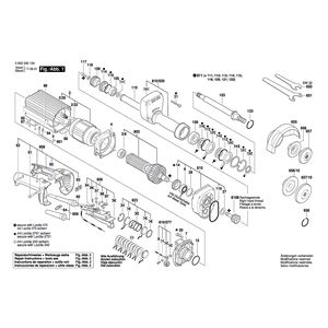 Запчасти для прямой шлифовальной машины Bosch 0602240134, деталировка 1