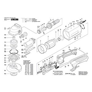 Запчасти для угловой шлифмашины Bosch 0602301401