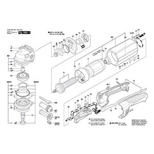 Запчасти для угловой шлифмашины Bosch 265 V 0602305401, деталировка 1
