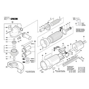 Запчасти для угловой шлифмашины Bosch 0602324434