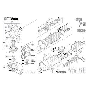 Запчасти для угловой шлифмашины Bosch 0602324447