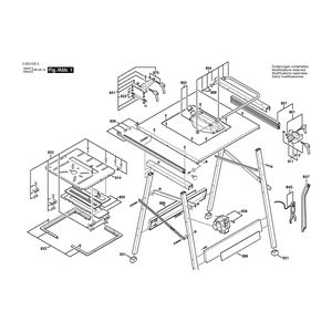 Запчасти для стола для пиления и фрезерования Bosch MT 65 230 V 0603035503, деталировка 1