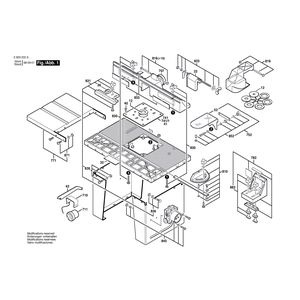 Запчасти для фрезерного приспособления Bosch RT 60 230 V 0603035603, деталировка 1
