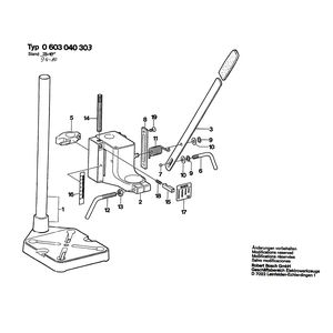 Запчасти для настольного сверлильного станка Bosch MBS 200 0603040303, деталировка 1