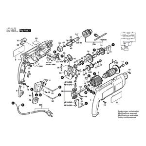 Запчасти для ударной дрели Bosch PSB 680-2 230 V 0603161203, деталировка 1