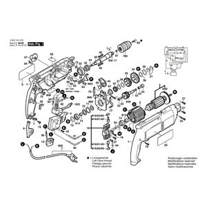 Запчасти для ударной дрели Bosch CSB 650-2 RE 230 V 0603161670, деталировка 1